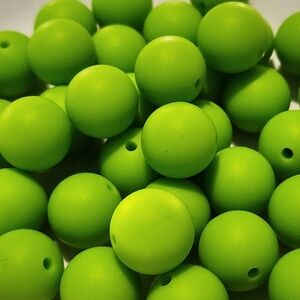 Silicone Beads Green 10 Pieces Acrylic Loose Beads Wristlet‎ Keychain Crafts